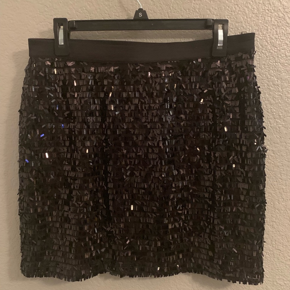 New Joe Fresh Black sequin skirt XL
